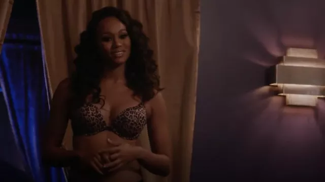 Victorias Secret Leopard Print Bra worn by Monica (Amanda Tavarez) as seen  in CSI: Vegas (S02E05)