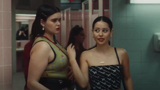 Maisie Wilen Sleeveless Spades Top worn by Kat Hernandez (Barbie Ferreira) as seen in Euphoria (S02E03)