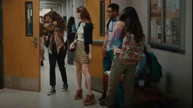 Miu Miu Grained-Leather and Cork Platform Brogues worn by Lexi Howard (Maude Apatow) as seen in Euphoria (S02E03)