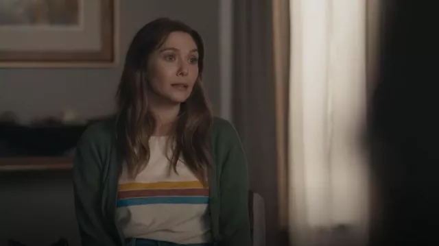 Madewell Hi-Fi Place Striped Shrunked Tee worn by Leigh Shaw (Elizabeth Olsen) as seen in Sorry For Your Loss (S02E03)