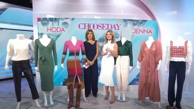 Shoshanna Audrey Knit Sleeveless Midi-Dress worn by Jenna Bush Hager as ...