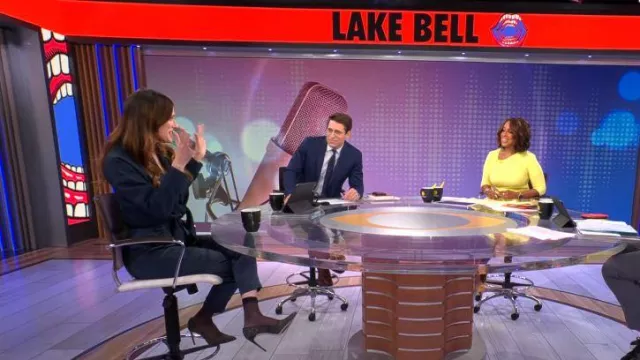 Los pantalones cónicos Sei usados por Lake Bell como se ve en CBS Mornings el 1 de noviembre de 2022