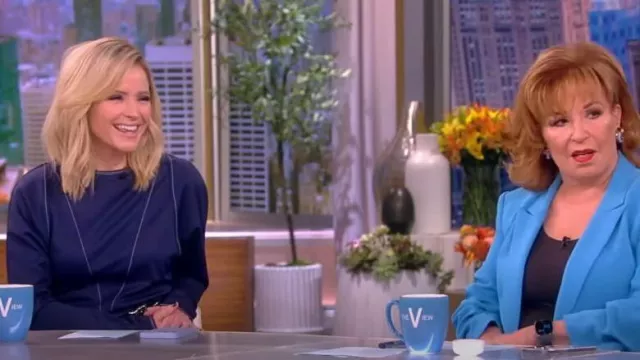 JW Anderson Asymmetric Chain-Link Mini Wrap Dress worn by Sara Haines as seen in The View on November 2, 2022