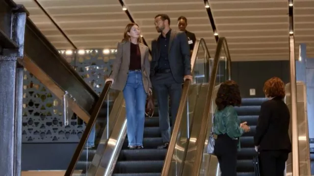 Valentino Straight-Leg Re­leased-Hem Jeans worn by Dr. Meredith Grey (Ellen Pompeo) as seen in Grey's Anatomy (S19E05)