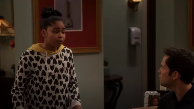 Cat & Jack Hearts Sweatshirt worn by Millicent (Jaidyn Triplett) as seen in iCarly (S02E09)