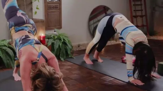 P.E Nation Playoff Colour Block Leggings worn by Lisa Barlow as seen in The Real Housewives of Salt Lake City (S03E06)