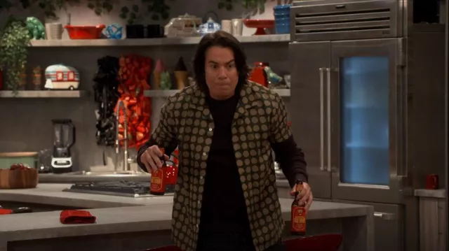 Nn07 Miyagi Print Short Sleeve Button-Up Shirt worn by Spencer Shay (Jerry Trainor) as seen in iCarly (S01E04)