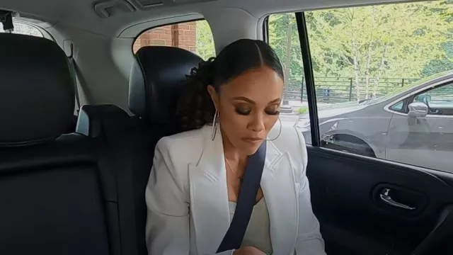 Zara Tailored Double Breasted Blazer worn by Ashley Darby as seen in The Real Housewives of Potomac (S07E05)