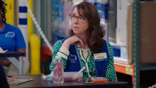Talbots Charm­ing Cardi­gan worn by Carol (Irene White) as seen in Superstore (S05E10)