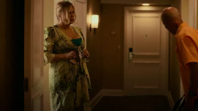 Juan de Dios Agua Alta Dress worn by Tanya McQuoid (Jennifer Coolidge) as seen in The White Lotus (S01E04)