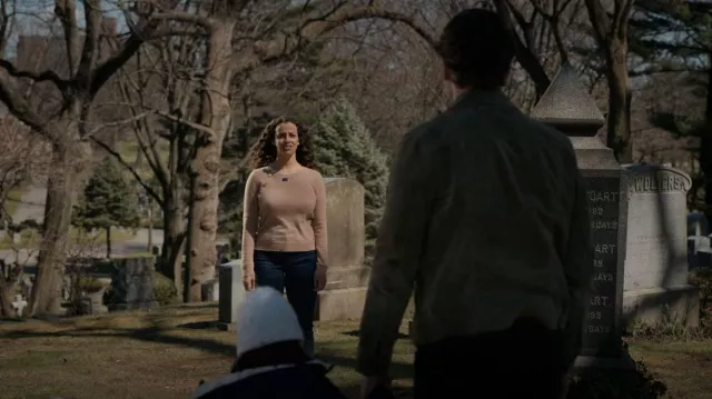 Altuzarra Minamoto Button-Trimmed Cashmere Sweater worn by Grace Stone (Athena Karkanis) as seen in Manifest (S04E10)