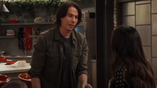 AllSaints Spotter Shirt Jacket worn by Spencer Shay (Jerry Trainor) as seen in iCarly (S01E09)