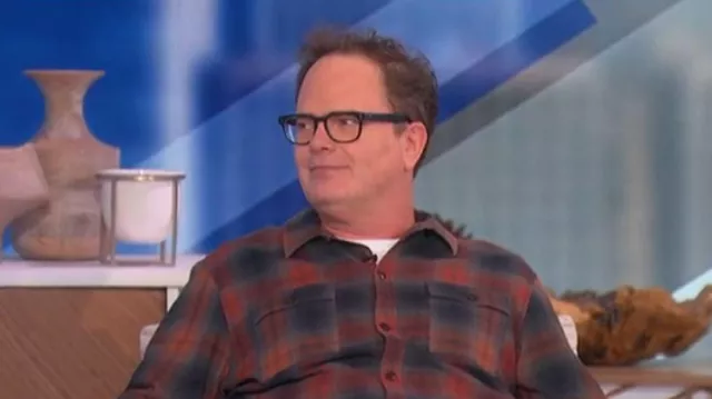 Ted Baker Check Flannel Shacket worn by Rainn Wilson as seen in The Talk on  November 7, 2022