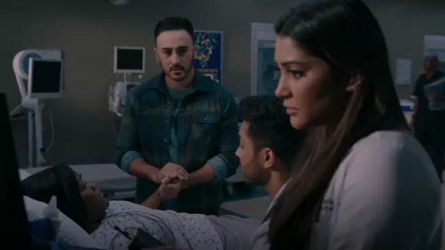 Howler Brothers Hark­er's Flan­nel Shirt worn by Mario Davila as seen in The Resident (S06E07)