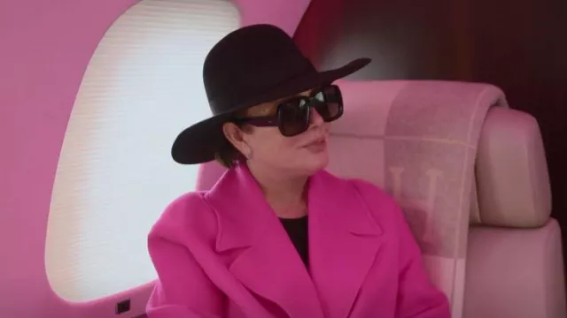 Loewe Oversized Square Acetate Sunglasses worn by Kris Jenner as seen in The Kardashians (S02E08)