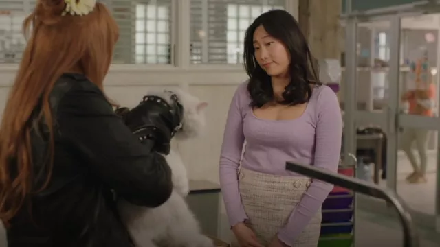 Mango Textured Top worn by Joy (Tina Jung) as seen in Strays (S02E09)