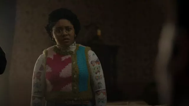 Hope Macaulay Wool Cardigan worn by Beth Chapel (Anjelika Washington) as seen in DC's Stargirl (S03E10)