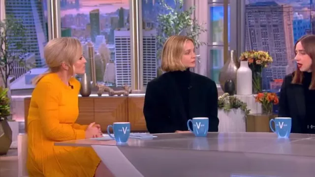 Givenchy Textured Long Sleeve Knit Minidress worn by Sara Haines as seen in The View on November 14, 2022