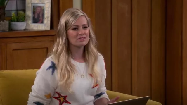 Rails Perci Star Sweater worn by Gemma Johnson (Beth Behrs) as seen in The Neighborhood (S05E07)