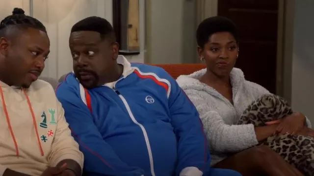 Sergio Tacchini Ghibli Track Top worn by Calvin Butler (Cedric the Entertainer) as seen in The Neighborhood (S05E07)