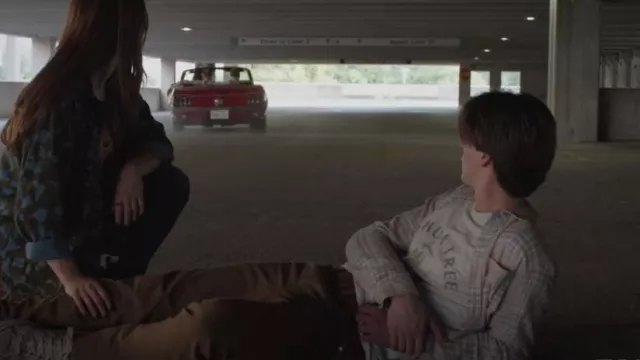 Tillys Joshua Tree Flo­ral Cac­tus Tee worn by August Walker (Kale Culley) as seen in Walker (S03E02)