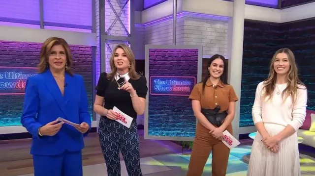 Show Me Your Mumu Cropped Everhart Jumpsuit worn by Donna Farizan as seen in Today with Hoda & Jenna on  November 15, 2022