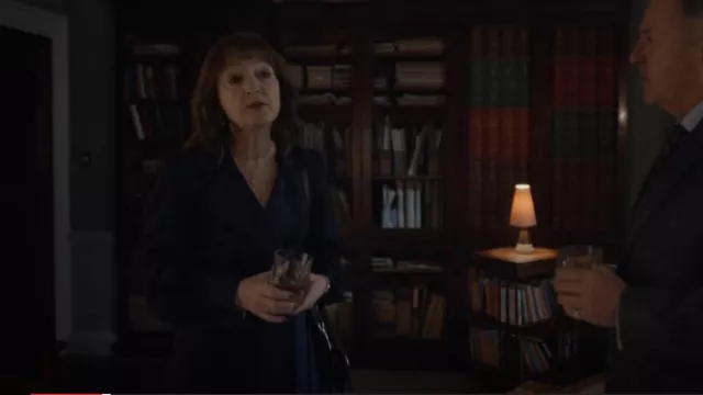 See by Chloe Hana Mi­ni Cross-Body Bag worn by Susan Ryeland (Lesley Manville) as seen in Magpie Murders (S01E03)