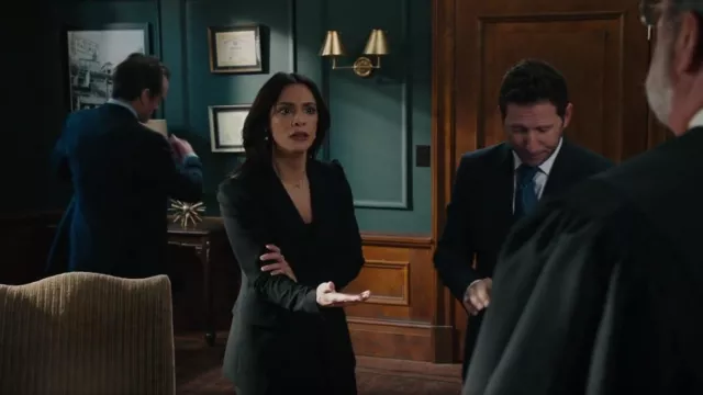Express Puff Sleeve Peak Lapel Blazer worn by Samantha Maroun (Odelya Halevi) as seen in Law & Order (S22E07)