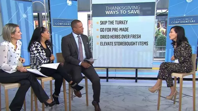 Ted Baker Verili Print Mono usado por Vicky Nguyen como se ve en Today el 16 de noviembre de 2022