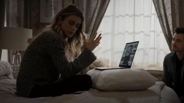 Theory Long Sleeve Cashmere Sweater worn by Michaela Stone (Melissa Roxburgh) as seen in Manifest (S04E04)