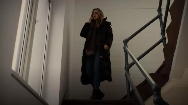 UGG Ladies Leather An­kle Boots Black worn by Michaela Stone (Melissa Roxburgh) as seen in Manifest (S04E07)