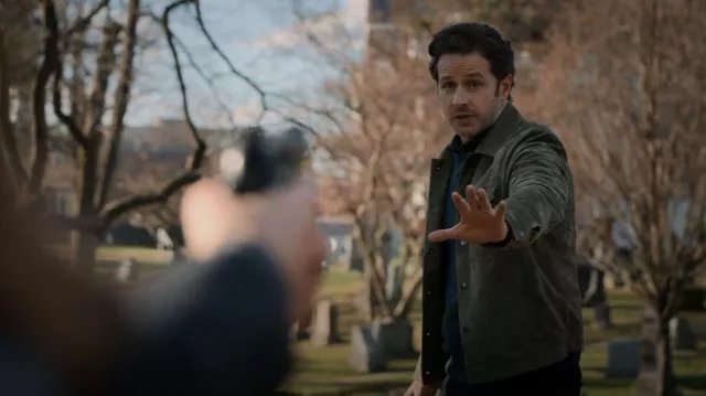 Todd Snyder Italian Suede Snap Dylan Jacket worn by Ben Stone (Josh Dallas) as seen in Manifest (S04E10)