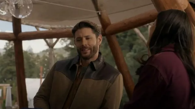 Scully Durable Zip Leather Trim Brown worn by Sheriff Beau Arlen (Jensen Ackles) as seen in Big Sky (S03E08)
