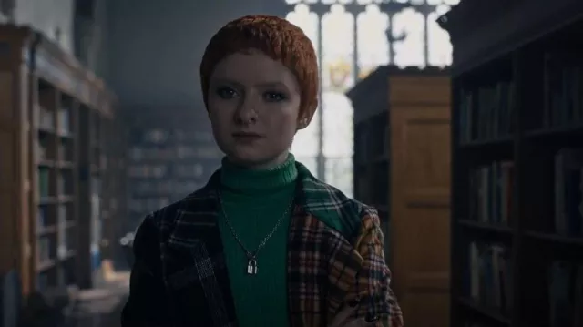 Current Mood My Own Beat Plaid Jacket worn by Glen (Lachlan Watson) as seen in Chucky (S02E07)