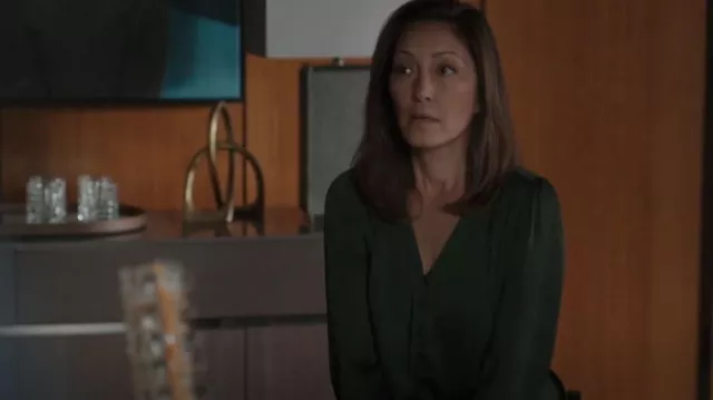 Paige Abri­ana Blouse worn by Dr. Audrey Lim (Christina Chang) as seen in The Good Doctor (S06E05)