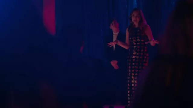 Nicole Miller Sequin Polka-Dot Halter Gown worn by Tess Van De Berg (Jamie Clayton) as seen in The L Word: Generation Q (S03E01)