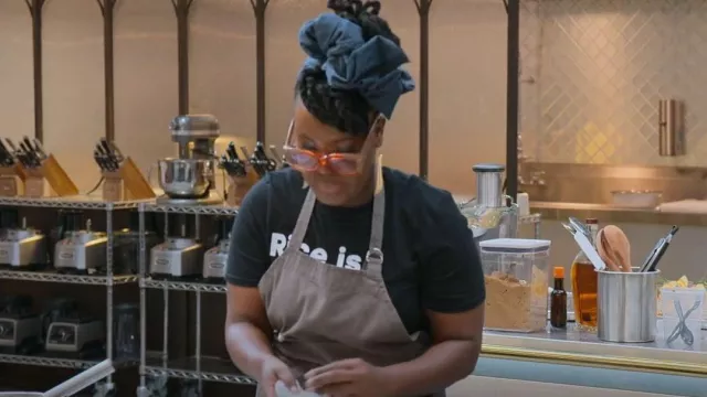 ROARior Shop Rice is my Love Language worn by Nadege Fleurimond as seen in The Big Brunch (S01E02)