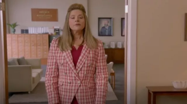Decjuba Bridgette Blazer texturizado usado por Roz Gruber (Julia Zemiro) como se ve en Fisk (S02E04)