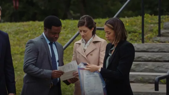 Alexander McQueen Peak Shoulder Blazer worn by Sarah Truong (Mayko Nguyen) as seen in Hudson & Rex (S05E09)