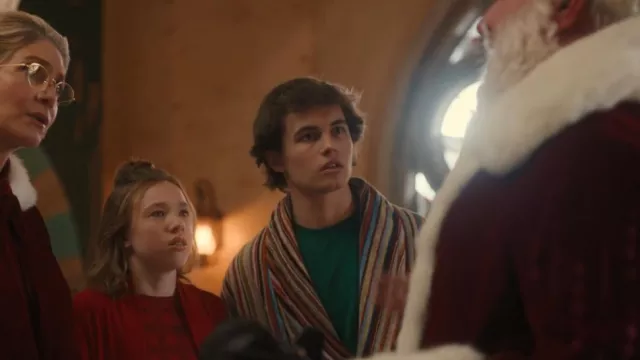 Paul Smith Multi Striped Robe worn by Buddy (Austin Kane) as seen in The Santa Clauses (S01E02)