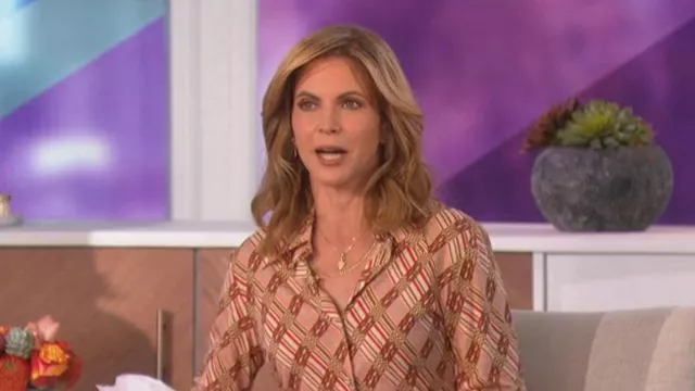 Gucci Wool Monogram Top worn by Natalie Morales as seen in The Talk on  November 21, 2022