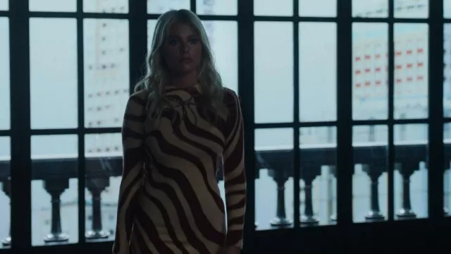 Zara Wool Blend Jacquard Knit Dress worn by Isadora Artiñán (Valentina Zenere) as seen in Elite (S06E01)