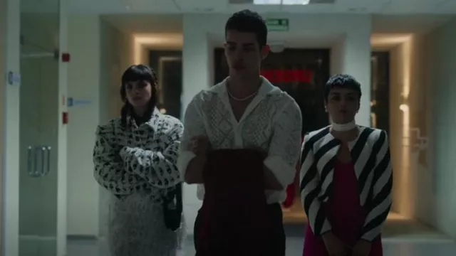 Zara Cro­chet Shirt worn by Patrick Blanco (Manu Rios Fernandez) as seen in Elite (S06E08)