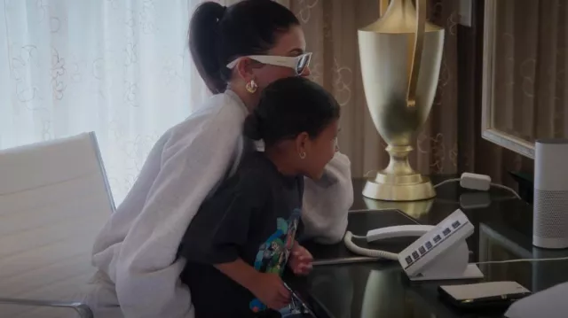 Uncommon Matters Strato Twist Earrings worn by Kylie Jenner as seen in The Kardashians (S02E10)