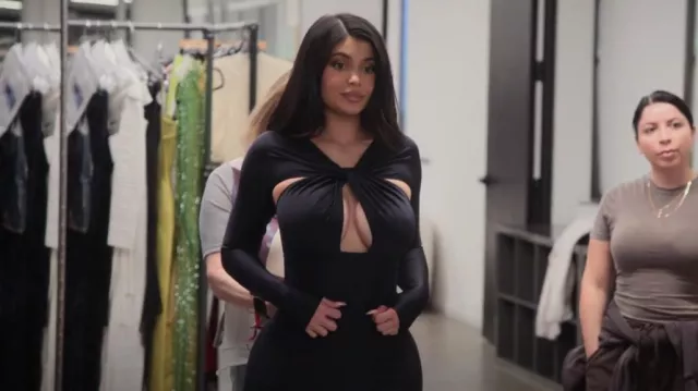 Coperni Draped Cut-Out Mini Dress worn by Kylie Jenner as seen in The Kardashians (S02E10)