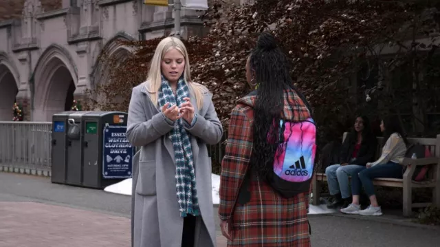 Adidas Gradient Pink Blue Backpack worn by Whitney Chase (Alyah Chanelle Scott) as seen in The Sex Lives of College Girls TV show (S02E04)