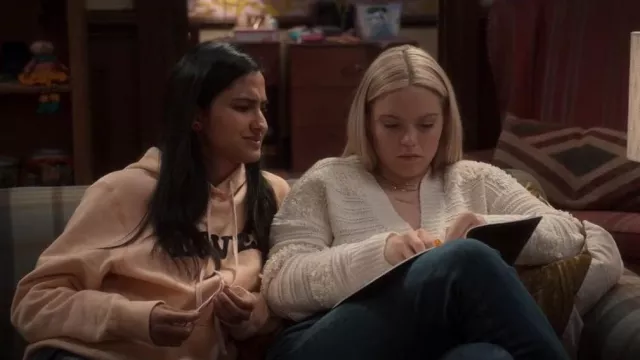 ASTR Madeline Wrap Sweater worn by Leighton Murray (Reneé Rapp) as seen in The Sex Lives of College Girls (S02E04)