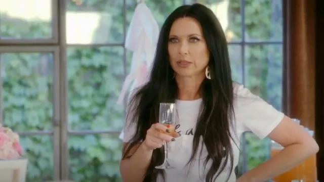 Dolce & Gabbana Beautiful Life Graphic Tee worn by LeeAnne Locken as seen in The Real Housewives of Dallas (S03E08)