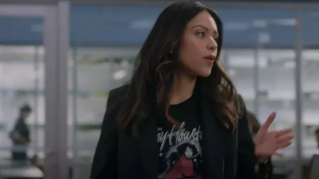 Recycled Karma Whitney Houston I'm Your Baby Tonight Tee worn by Angela Lopez (Alyssa Diaz) as seen in The Rookie (S05E03)