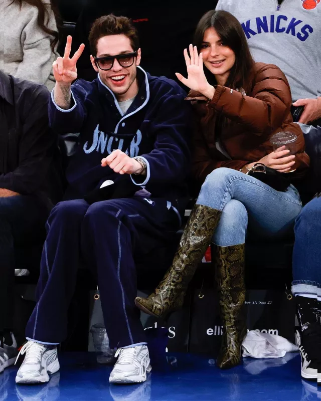 Sunglasses worn by Pete Davidson on the Instagram account @justjared